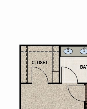 A3 Floor Plan at Ascent at Mallard Creek Apartment Homes, Charlotte, 28262